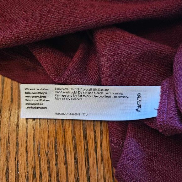 Eileen Fisher Dress or Tunic in Burgundy - POCKETS - Picture 10 of 12